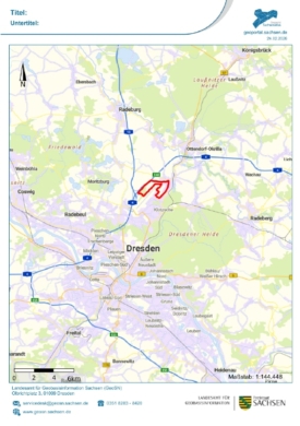 Makrokarte - Reihenhaus in begehrter Lage / Dresden-Weixdorf