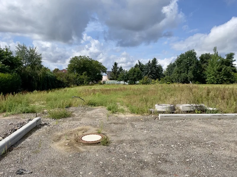 Blick ins Grundstück