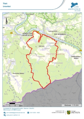 Gohrisch Makrokarte - Bauplatz in der Sächsischen Schweiz Ortsteil Gohrisch