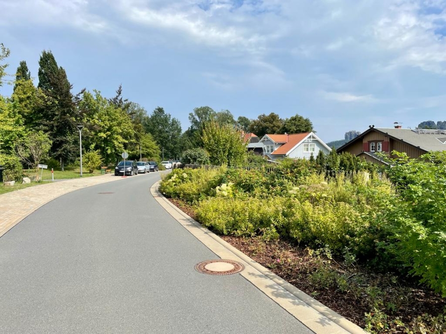 Ruhige Siedlungsstraße - Bauplatz auf der Ostrauer Scheibe - Bad Schandau